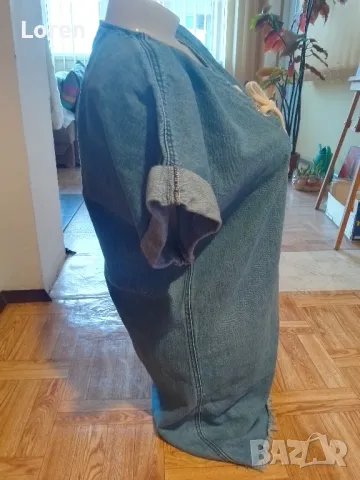 Дънкова рокличка или туника с връзки , снимка 4 - Рокли - 49533511