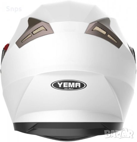 Каска за мотор YEMA с двойна козирка Слънцезащитна козирка XL 61-62см, снимка 2 - Аксесоари и консумативи - 36710488