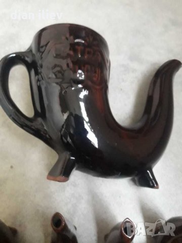 Стар керамичен сервиз , снимка 3 - Антикварни и старинни предмети - 28840016