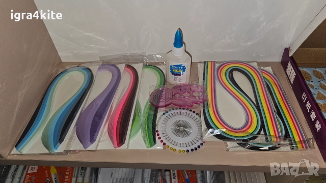 КОМПЛЕКТ ЗА КВИЛИНГ -  „Направи си сам“ - произведения на изкуството върху хартия, снимка 3 - Други - 52516122