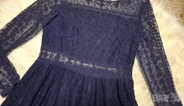 КРАСИВА тъмносиня рокля, снимка 4 - Рокли - 53600761