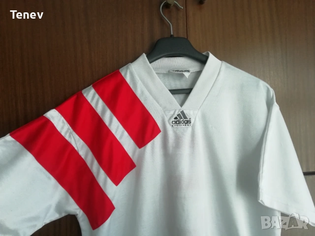 България 1992-1993 Петър Хубчев #5 Adidas мачова оригинална футболна тениска фланелка екип , снимка 4 - Футбол - 53005791