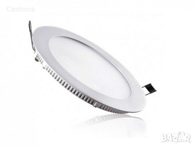 LED панел за вграждане - кръг, 12W бяла светлина с LED драйвер