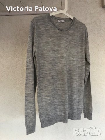 Пуловер тънка гладка мериносова вълна, снимка 2 - Пуловери - 27015063