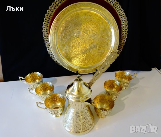 Бронзов сервиз за кафе,арабски. , снимка 11 - Антикварни и старинни предмети - 40700995