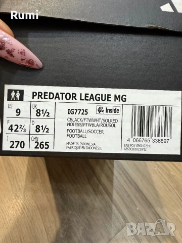 Нови оригинални бутонки adidas оPerformance PREDATOR LEAGUE L MG IG7725 ! 40,42 н, снимка 9 - Мъжки чехли - 51253950