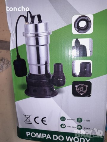 Дренажна помпа за мръсна вода. потопяема помпа с дробилка.3100 вата, снимка 7 - Водни помпи - 40722738