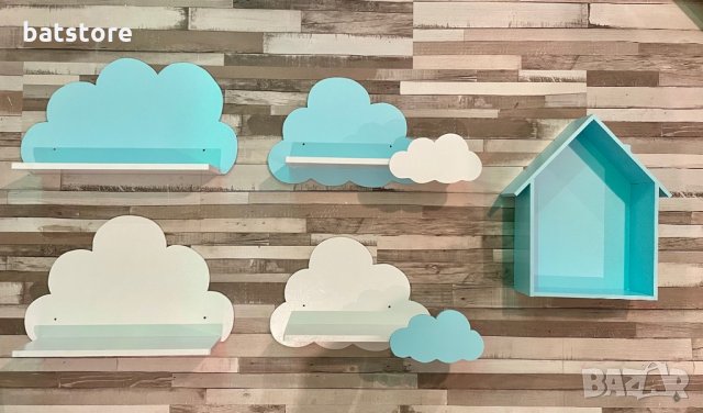 Етажерка облак за детска стая, снимка 7 - Мебели за детската стая - 22751026