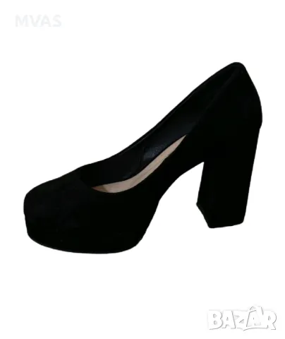 Дамски есенни обувки на дебел ток 39 40 размер, снимка 2 - Дамски обувки на ток - 49517123