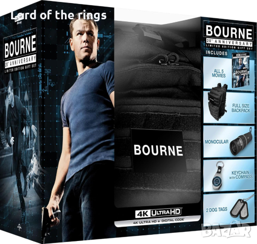 The Bourne Complete Collection - 20th Anniversary Limited Edition 4K, снимка 1 - Blu-Ray филми - 44876571