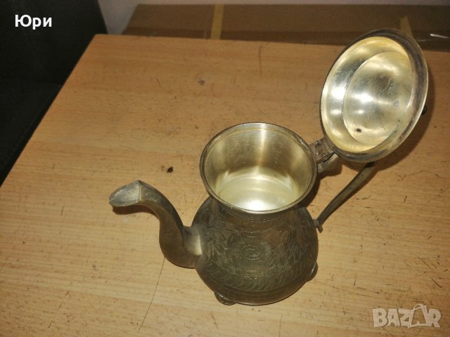 Продавам античен инкрустиран чайник, уникат, снимка 2 - Антикварни и старинни предмети - 43766656