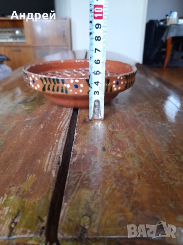 Стара керамична паница #20, снимка 2 - Други ценни предмети - 52930007