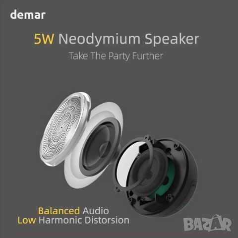 Безжична преносима Bluetooth тонколона Betron Y5, снимка 5 - Bluetooth тонколони - 43118352