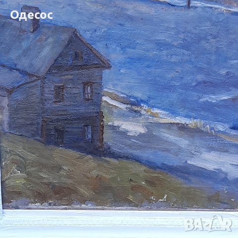 Стара  маслена картина нарисувана Столицата на Древна Русия, снимка 2 - Антикварни и старинни предмети - 43929122