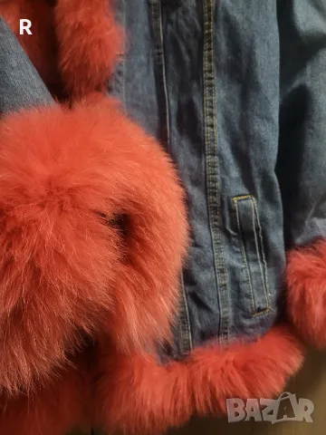 Дънково яке с лисица , снимка 3 - Якета - 48165226