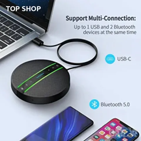 Bluetooth конферентен високоговорител, снимка 4 - Друга електроника - 48756807