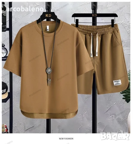 Ежедневен мъжки моден летен комплект от две части, 8цвята , снимка 10 - Спортни дрехи, екипи - 50787712