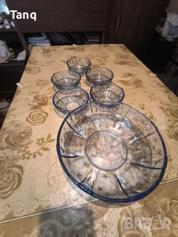 Стъклен сервиз от гравирано стъкло (НОВ)