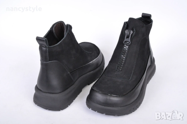 НОВО! Дамски спортни боти с цип - Два цвята, снимка 10 - Дамски боти - 52290405