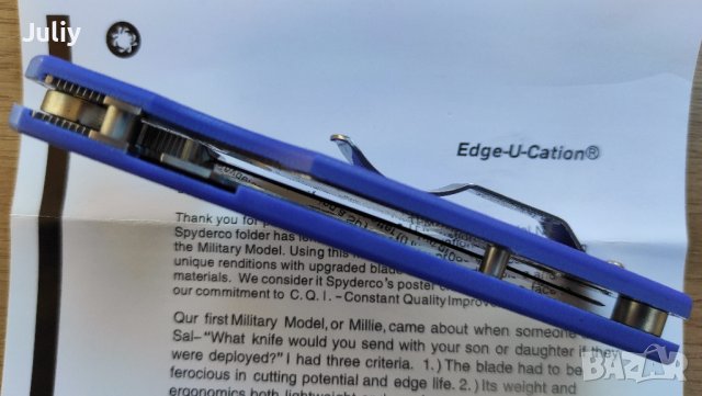 Сгъваем нож Spyderco  Paramilitary, снимка 10 - Ножове - 40377095