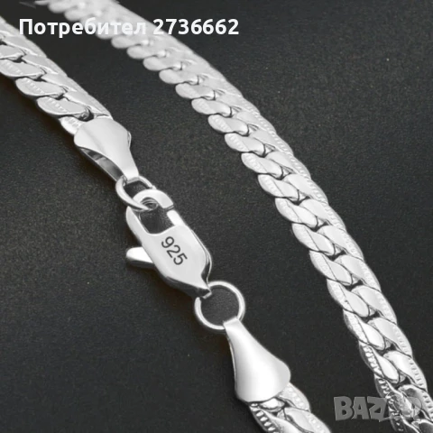 Сребърен ланец 14 грама , снимка 3 - Колиета, медальони, синджири - 50422902