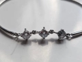 Красива сребърна гривна с циркони , снимка 3