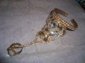 ПОЗЛАТЕН с КРИСТАЛИ ЕТНО-СТИЛ НАКИТ в ИНДО-ПЕРСИЙСКИ СТИЛ ГРЪВНА с ПРЪСТЕН към НЕЯ 27864, снимка 6
