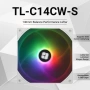 PWM вентилатор TL-C14CW-S 140 mm – тих, ARGB, бял, снимка 2