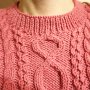 Ръчно плетена дамска блуза с аранови елементи, снимка 8