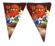 Лего Нинджаго Ninjago Парти Гирлянд Знаменца Флаг Банер флагчета, снимка 2
