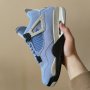 Нови Мъжки Обувки Nike Air Jordan Retro 4 UNC University Blue Сини Кецове Маратонки Размер 43, снимка 4