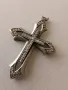 Много красив голям сребърен кръст със циркони проба925, снимка 11