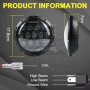 2 БРОЯ LED Фарове 7 инч 200W Фарове за Lada Niva Jeep Wrangler Cherokee KJ, снимка 3