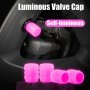 Светещи капачки за вентили на коли, мотори и колела - Pink, снимка 4