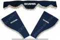 Комплект от 3 части декоративни пердета за Скания Scania , СИНИ 