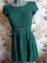 дамска дантелена зелена рокля H&M, снимка 2