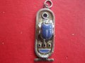 Сребърен медальон висулка с емайл скарабей, снимка 5