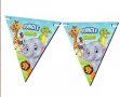 весели зоо диви джунгла сафари животни jungle 12 бр Парти Гирлянд Знаменца Флаг Банер флагчета, снимка 1