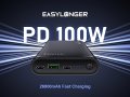 EASYLONGER 26800mAh 100W PowerBank за лаптоп/USBC/100W PD/E-Marker кабел/бързо зареждане,таблет, снимка 6