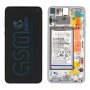 Оригинален Дисплей + Рамка + Батерия ЗА SAMSUNG GALAXY S10е Service Pack - Синя Рамка, снимка 1 - Резервни части за телефони - 39955985