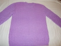 Лилава блуза ръчно плетиво, Л-ХЛ размер, снимка 6