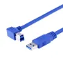 Ъглов кабел за данни USB 3.0 Type A към USB 3.0 Type B - 0.5m, снимка 1