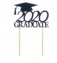 2020 Graduate Завършване Дипломиране Бал мек черен брокатен мек топер украса декор торта , снимка 1 - Други - 28652212