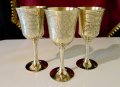 Английски чаши с лози и грозде,никелово сребро. , снимка 1 - Антикварни и старинни предмети - 33338246