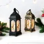 5450 Коледен фенер с Led свещичка в центъра си, 14 cm, снимка 3
