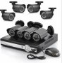 Комплект 8 броя камери видеонаблюдение FULL HD