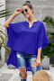 Дамска блуза тип кимоно в син цвят, снимка 1 - Туники - 44862518