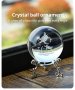 3D Прозрачен орнамент Костенурки в кристална топка 60 мм + стойка орнамент, снимка 2