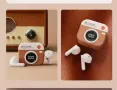 TWS Bluetooth слушалки, зарядна ретро кутийка с дисплей, снимка 3