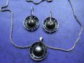 Сребърен комплект - Висулка и обеци , снимка 4